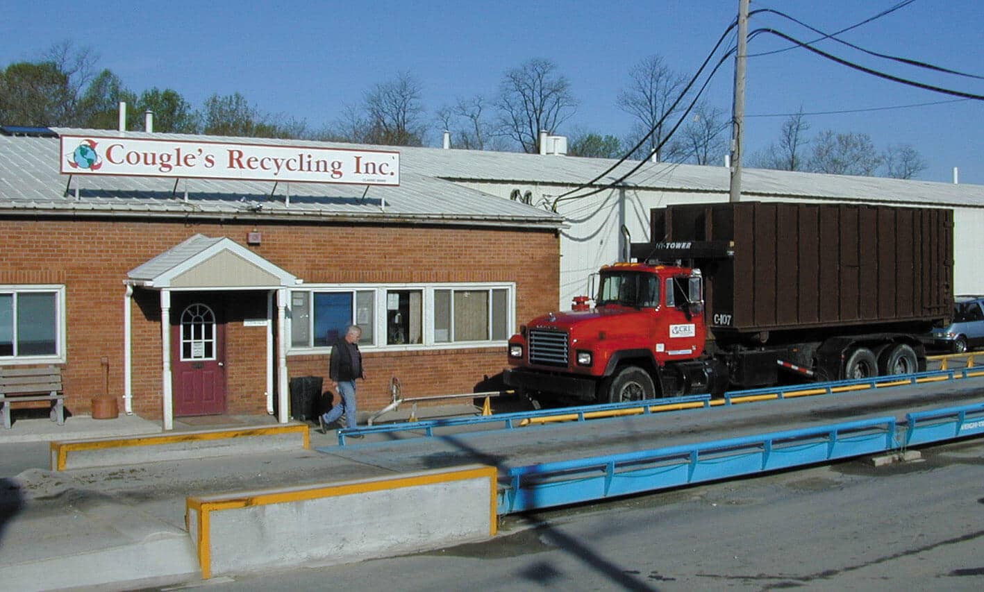 A truck scale at Cougle's Recycling Inc.