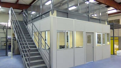 mezzanine and office