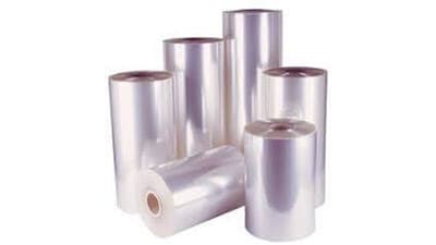 Rolls of plastic sheeting.