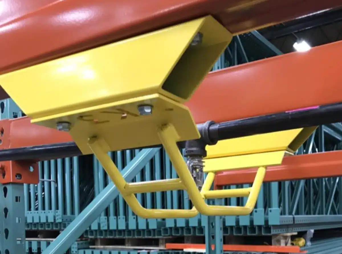 k3 in rack sprinkler guard installed